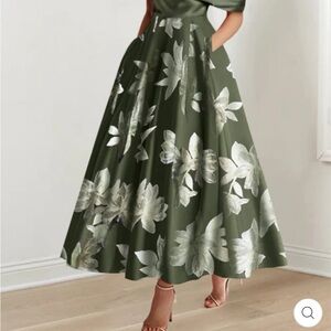 Floral Green Maxi Dress